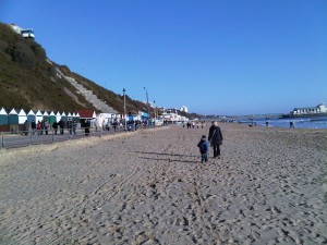 The beach at Bournemouth.........