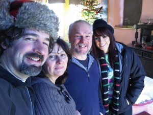 Me, and Jill with our hosts, Sue and Steve in the morning after the show......