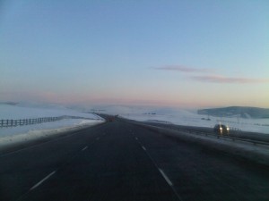 The M74 through the Borders of Scotland.........